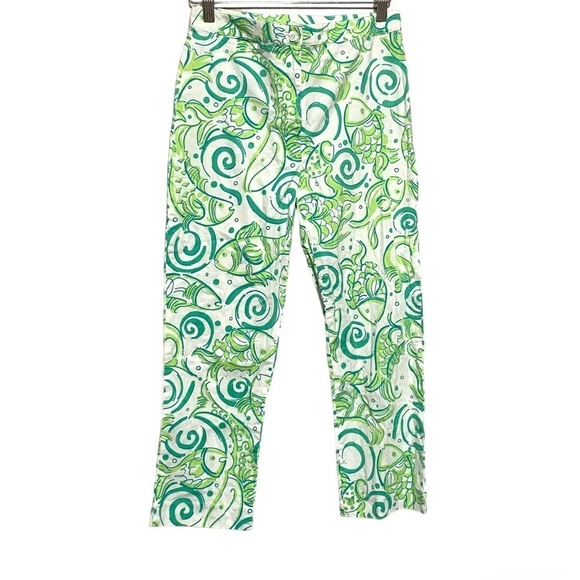 Lilly Pulitzer Vintage Cropped Pants with Fish Pattern - Picture 1 of 11